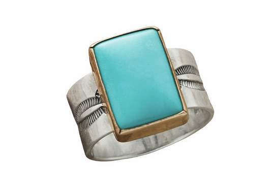 El Dorado turquoise and silver rings - Christina’s unique boutique LLC