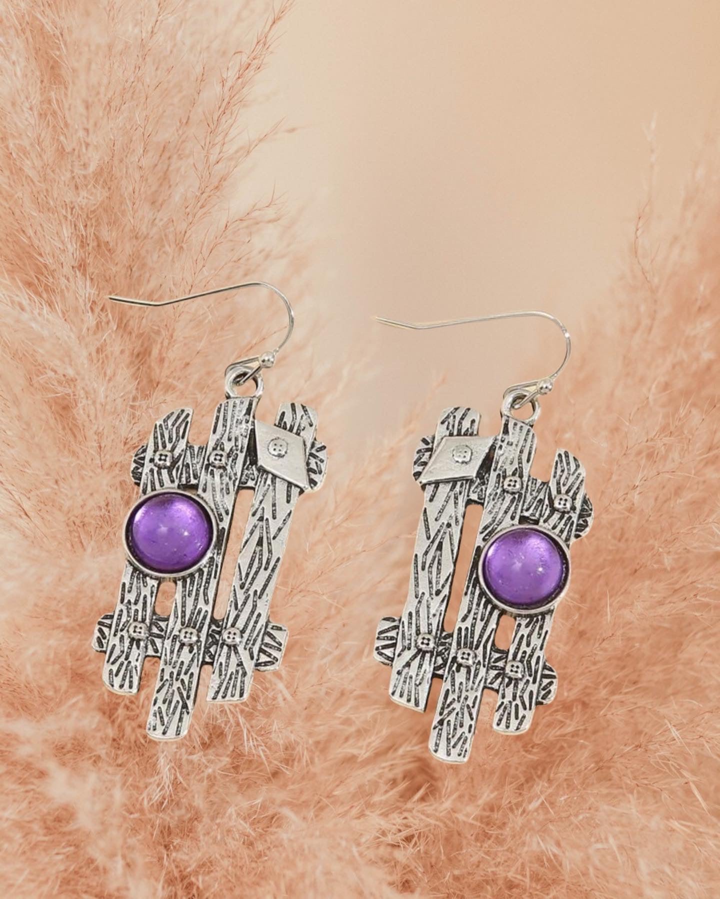 Fence decor dangle earrings