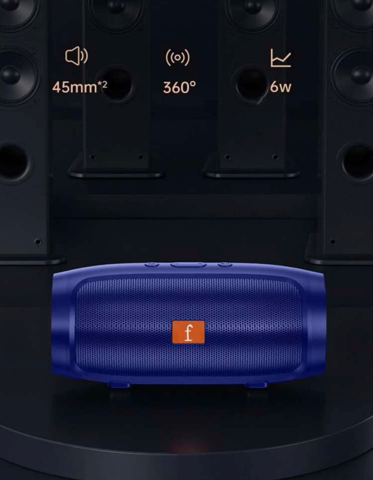 Portable wireless speaker compatible with Bluetooth