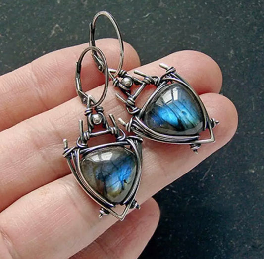 Vintage inspired retro dangle earrings