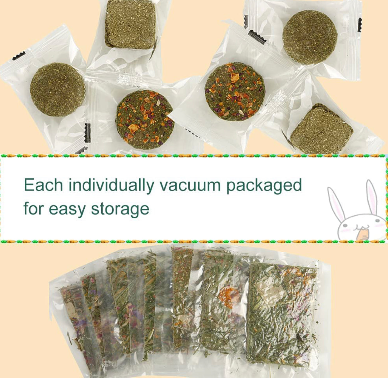 Rabbit Treat ,Natural Molar Timothy Hay Herbal Floral Scent Snack Chew Toys (12pcs)