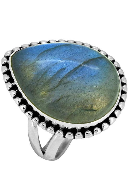 Labradorite Solid 925 Sterling Silver Gemstone Ring Jewelry