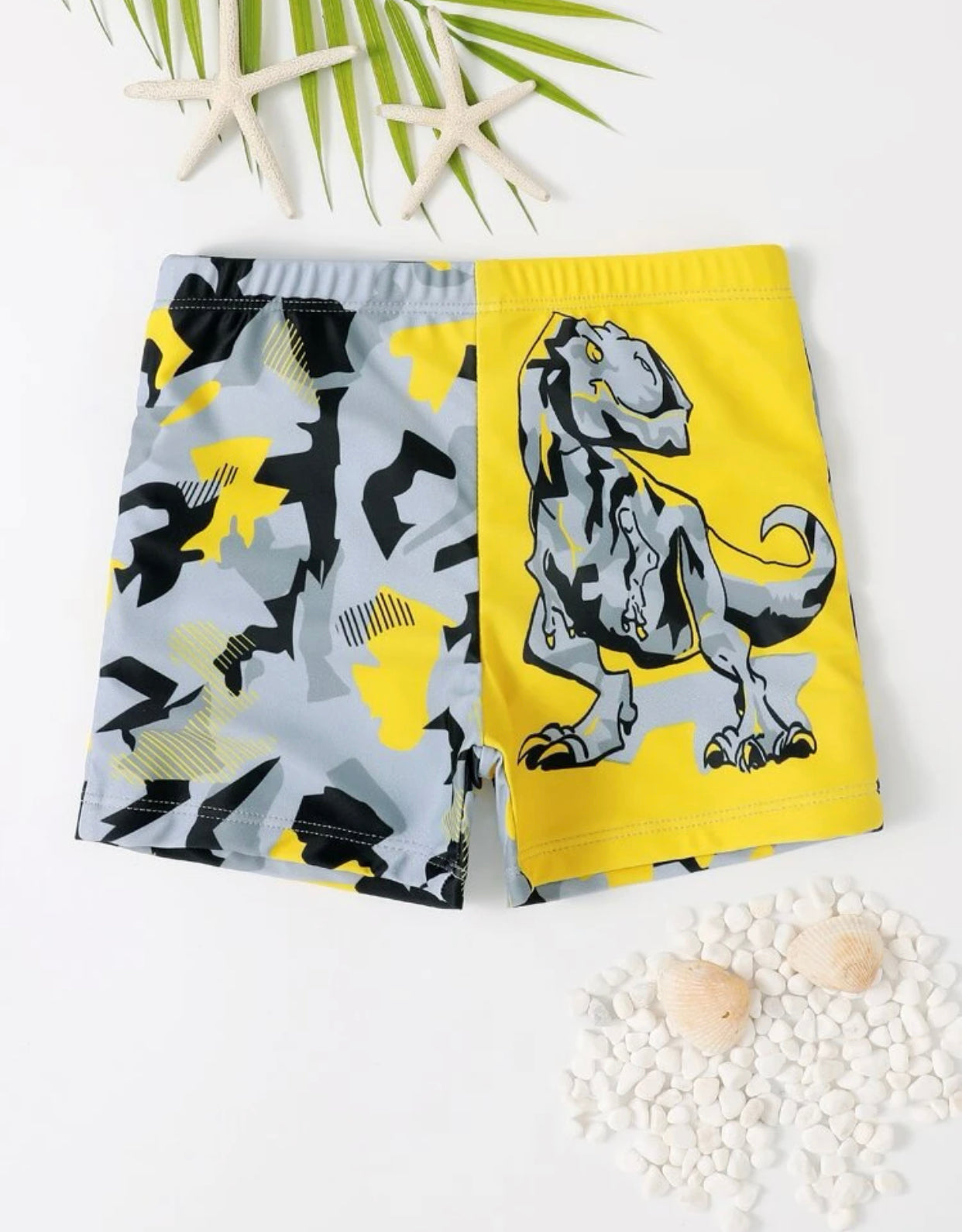 Toddler boys dinosaur & graphic print swim shorts