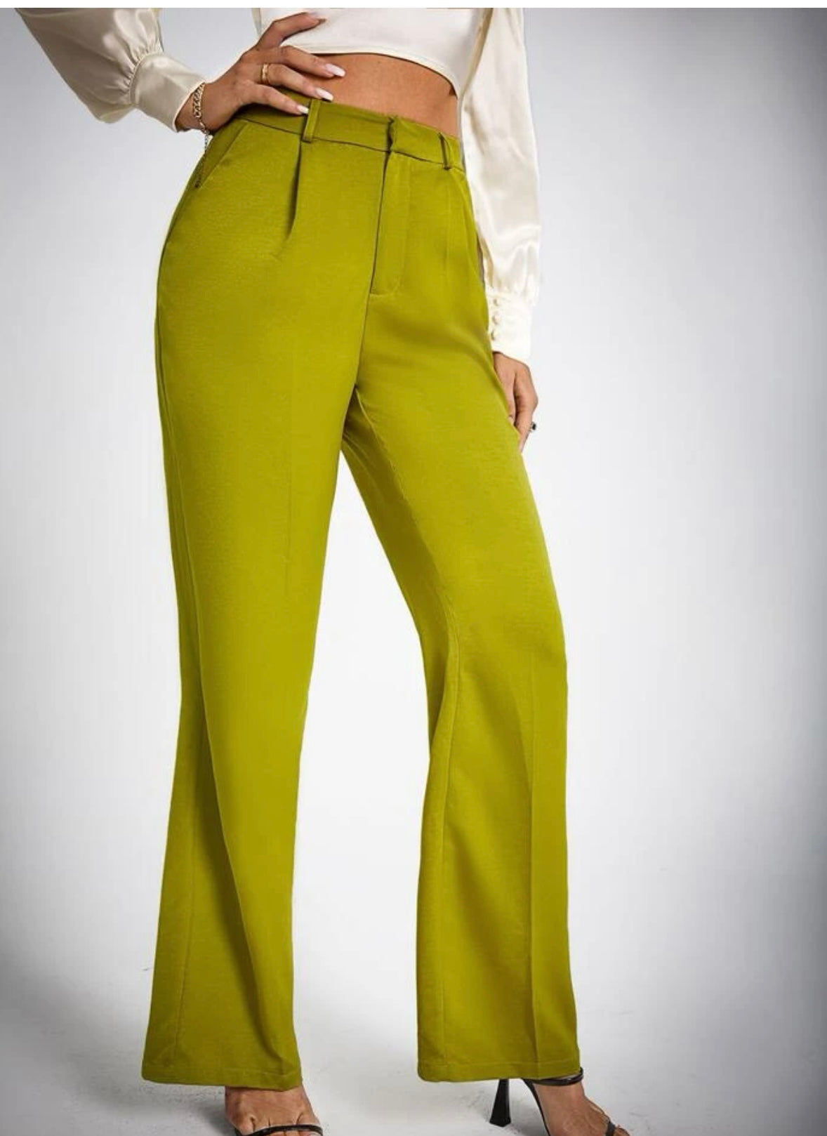 Tall high waist slant pockets straight leg pants