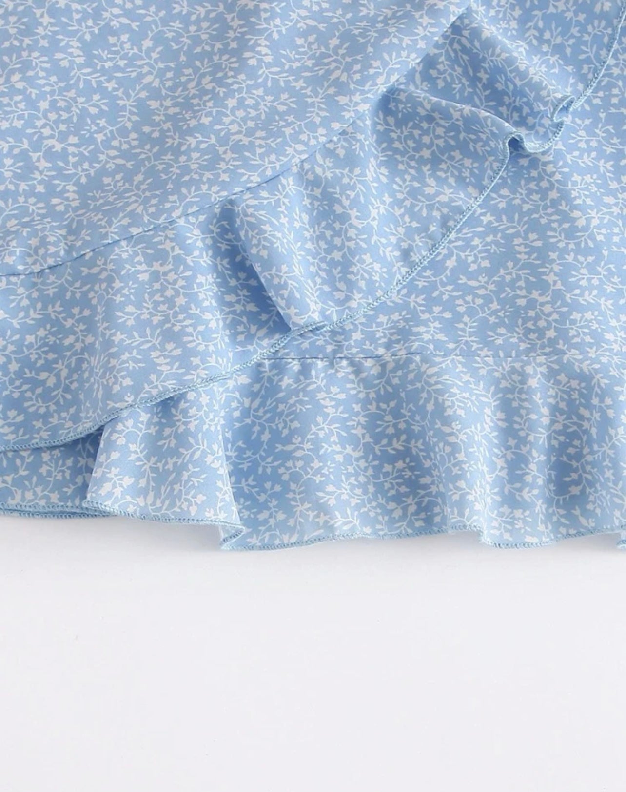 Girls Ruffle Trim Tie Side Ditsy Floral Slip Dress