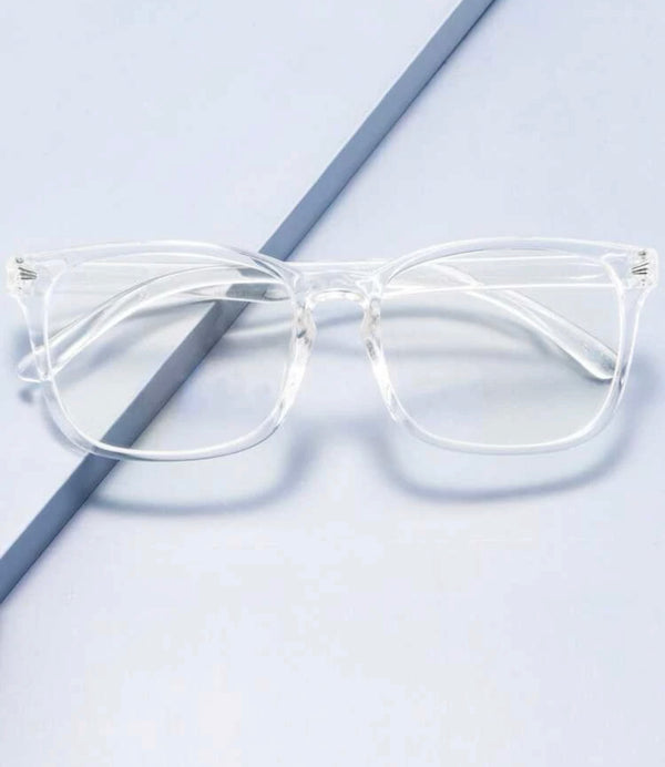Men’s clear acrylic frame glasses