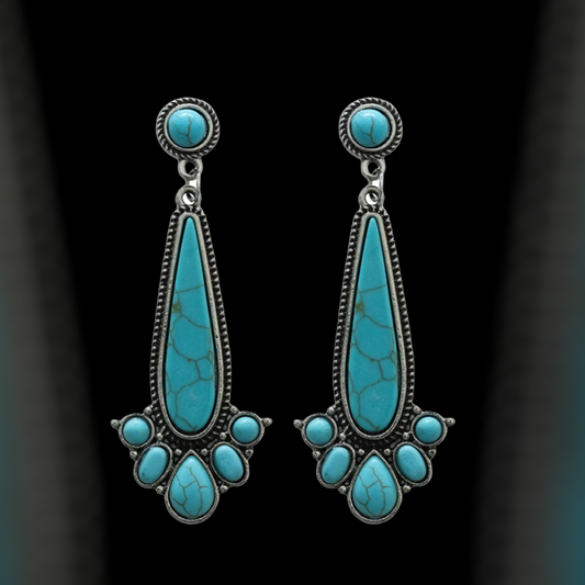 New Synthetic Turquoises Earring For Women.