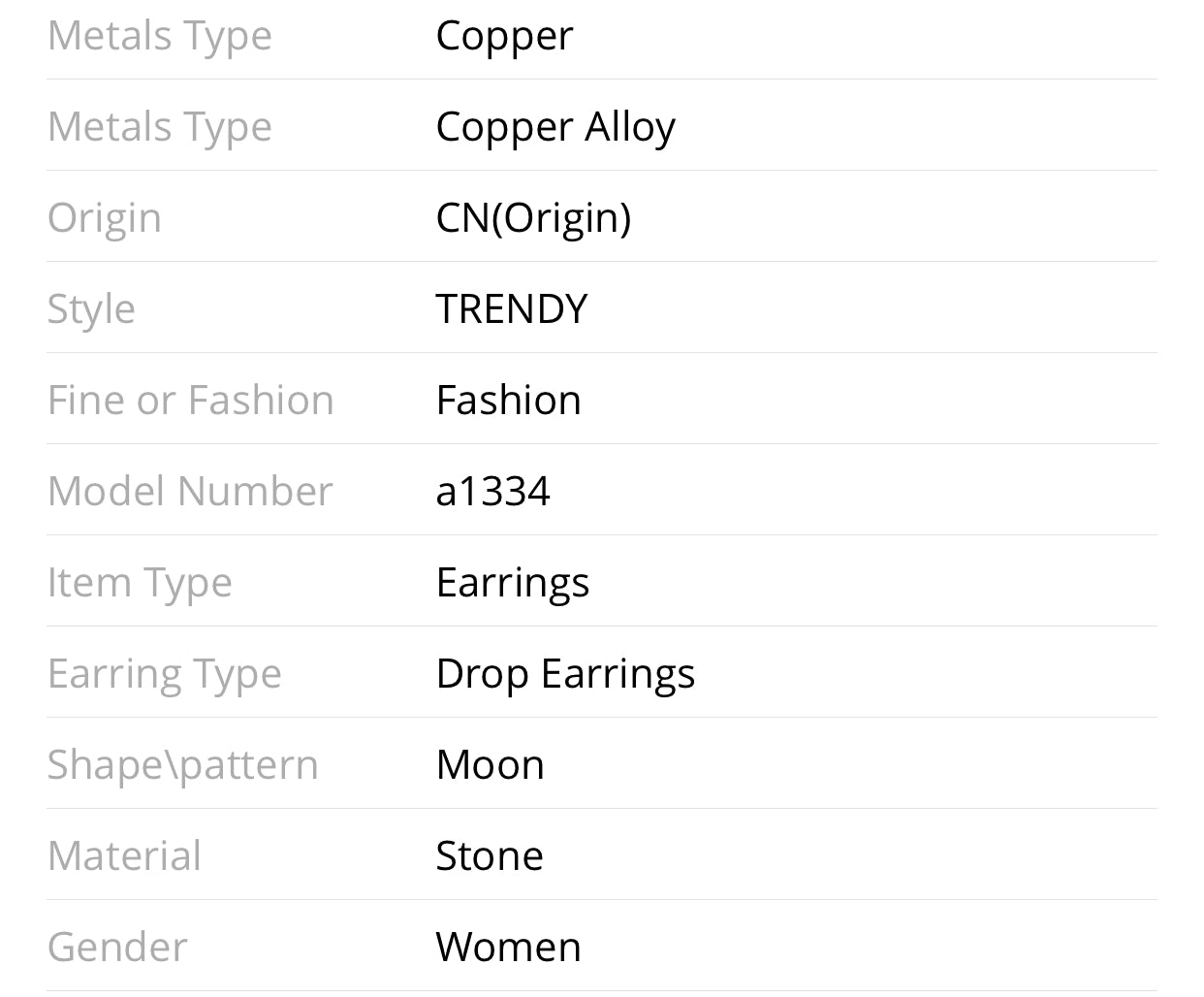 Magical Clear Stone Point Women’s earrings