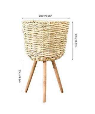 Modern Basket rattan plant stand - Christina’s unique boutique LLC