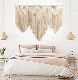 Beautiful cream colored large macrame wall tapestry - Christina’s unique boutique LLC