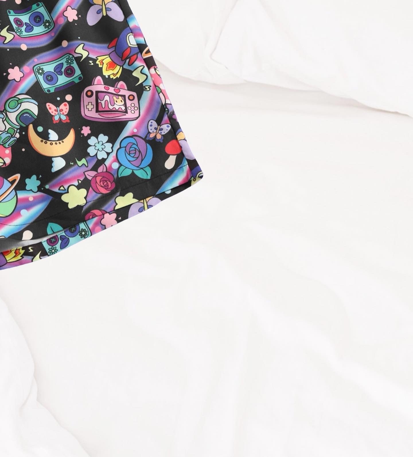 Men’s rainbow cartoon graphic shorts