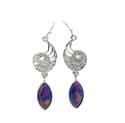 Purple copper turquoise inspired dangle earrings