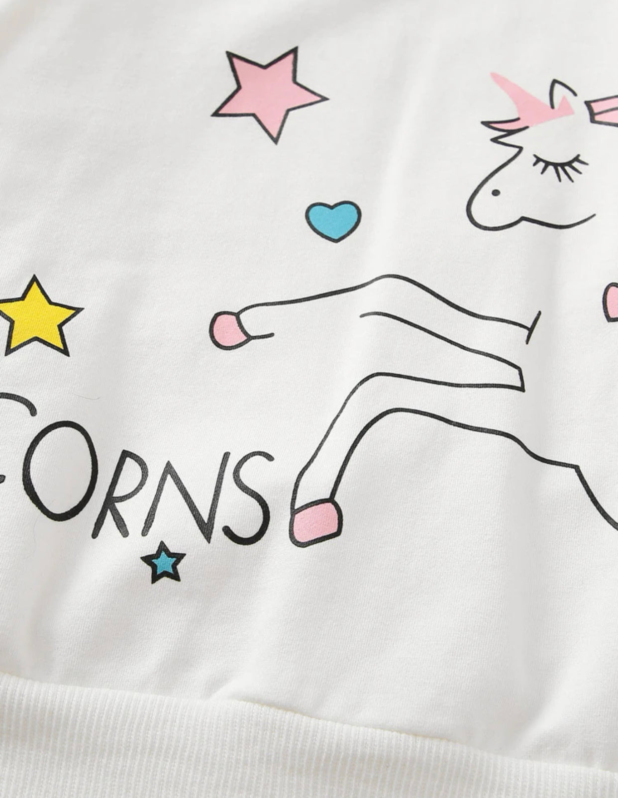 Toddler girls unicorn print sweatshirt & sweatpants