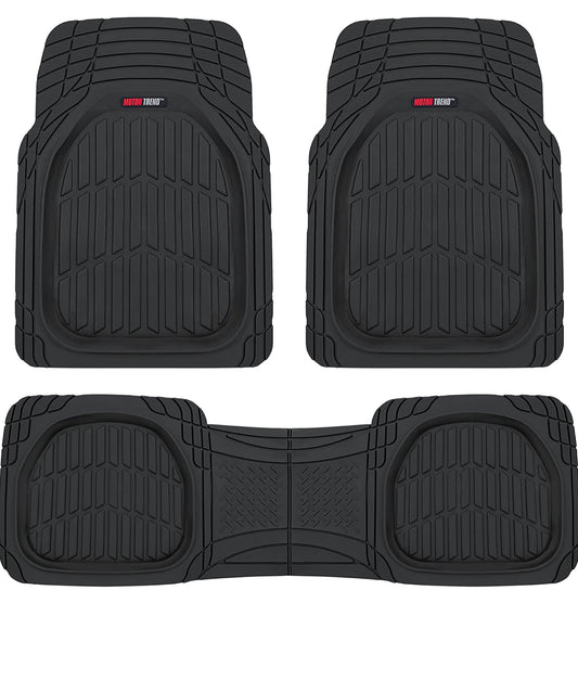 Black FlexTough Contour Liners-Deep Dish Heavy Duty Rubber Floor Mats