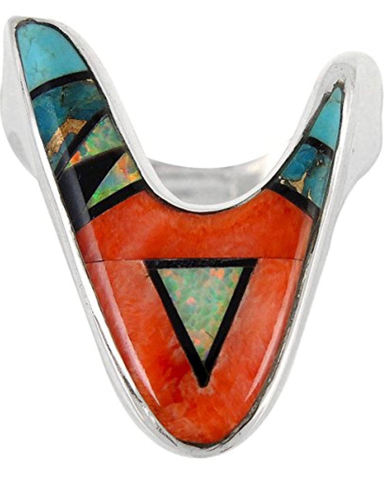 Sterling Silver 925 Ring with Genuine Turquoise & Gemstones