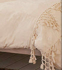 Beautiful cream fringe duvet cover. Sizes twin, queen and king. - Christina’s unique boutique 