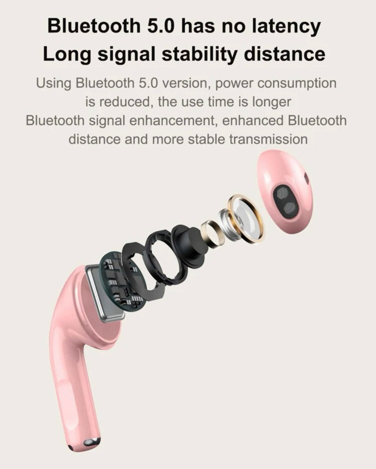 Wireless earphone compatible with Bluetooth