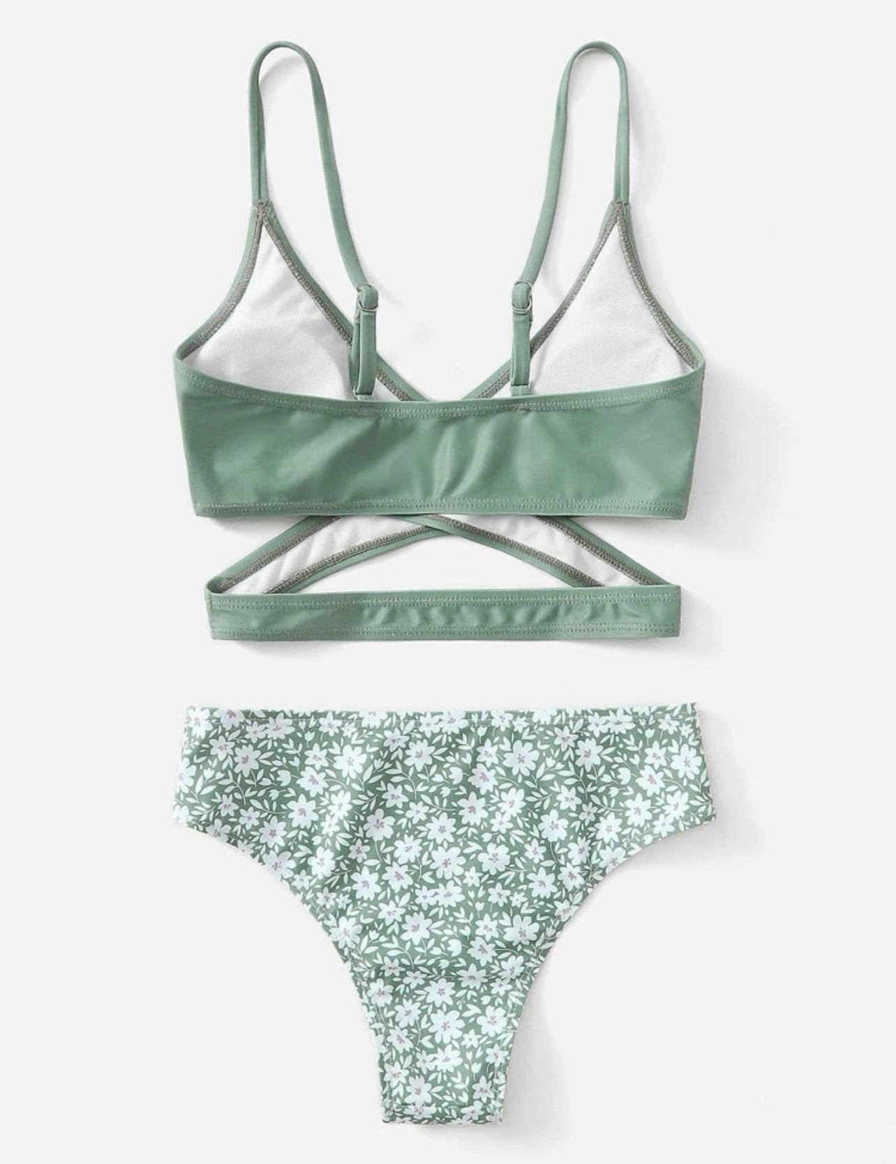 Girls Floral Wrap Bikini Swimsuit