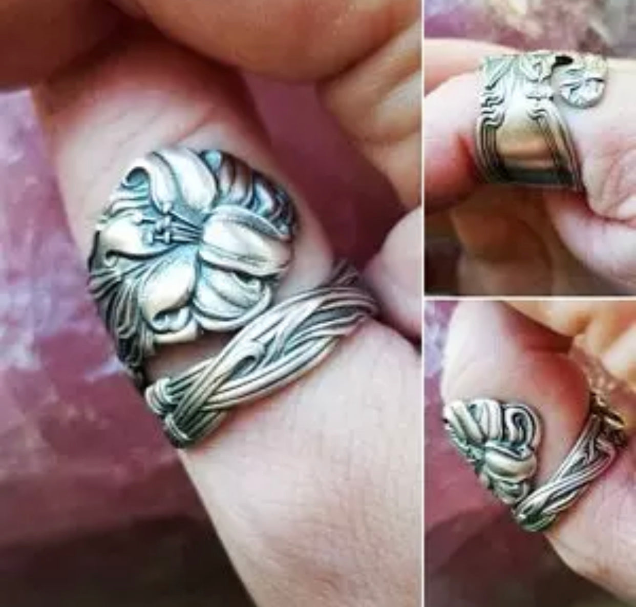 Spoon Ring, Tiger Lily Ring. Size 8