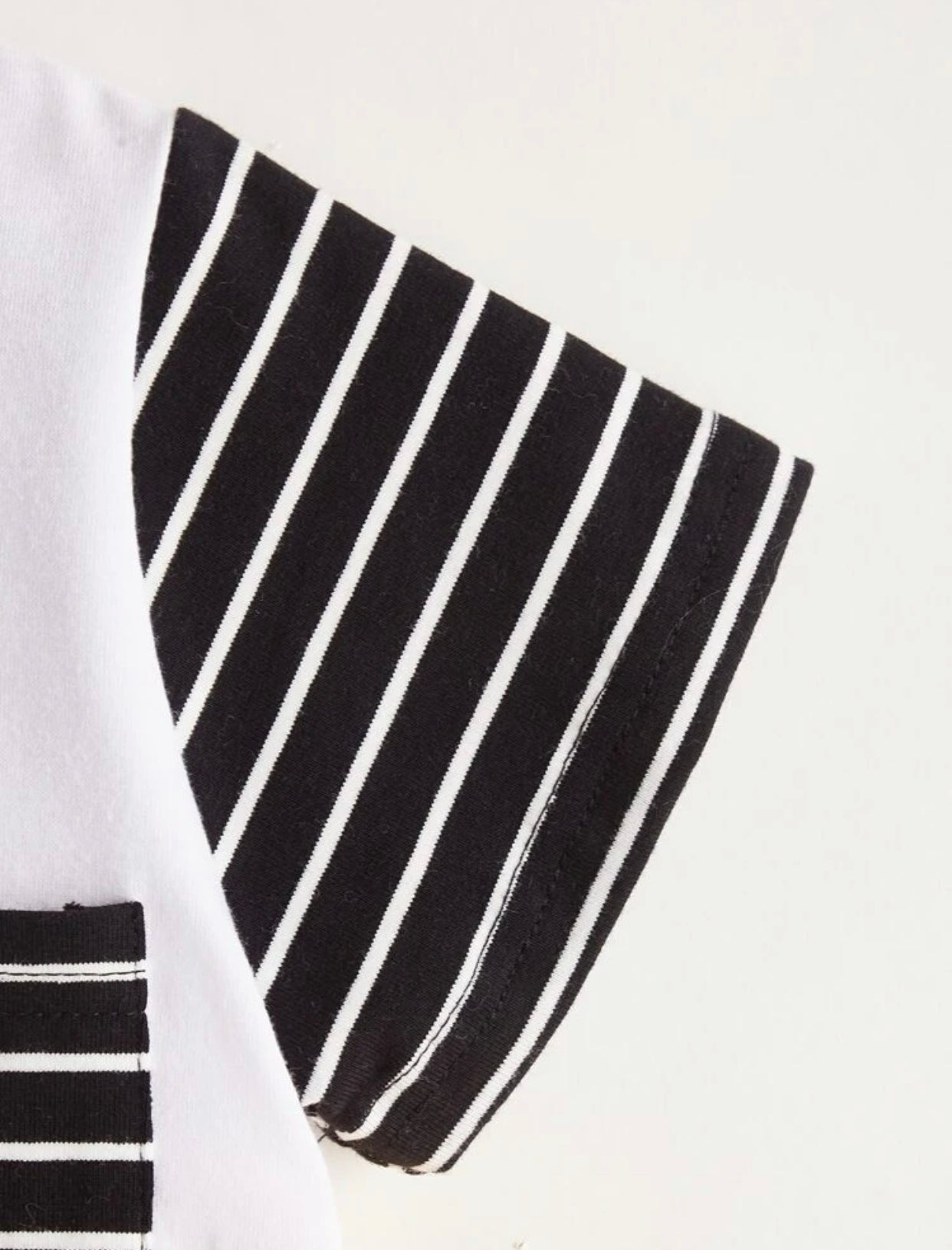 Toddler unisex color-block stripe tee