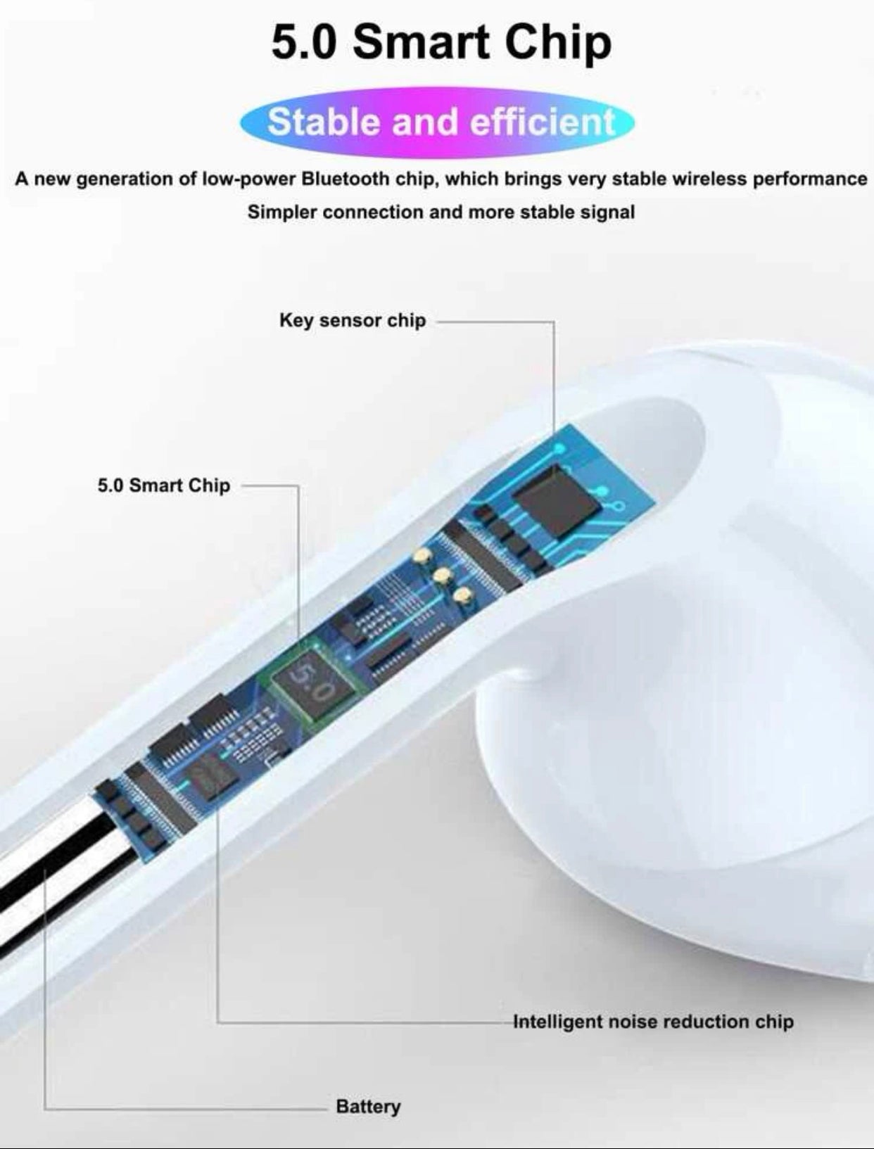 Marble print wireless headset compatible with Bluetooth