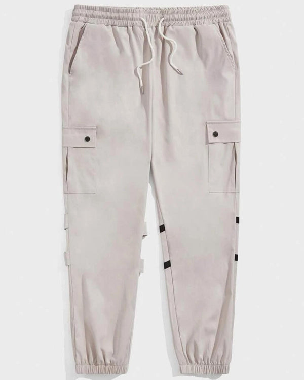 Guys striped drawstring cargo pants