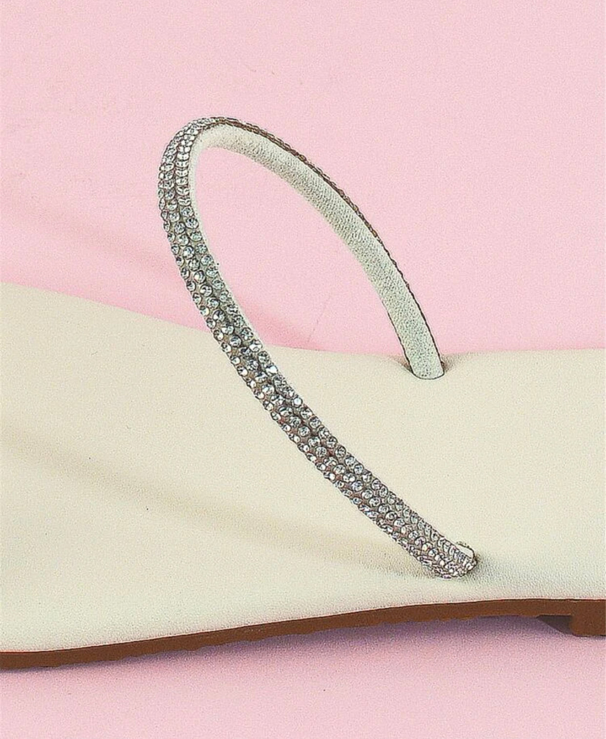 Rhinestone decor double strap slide sandals