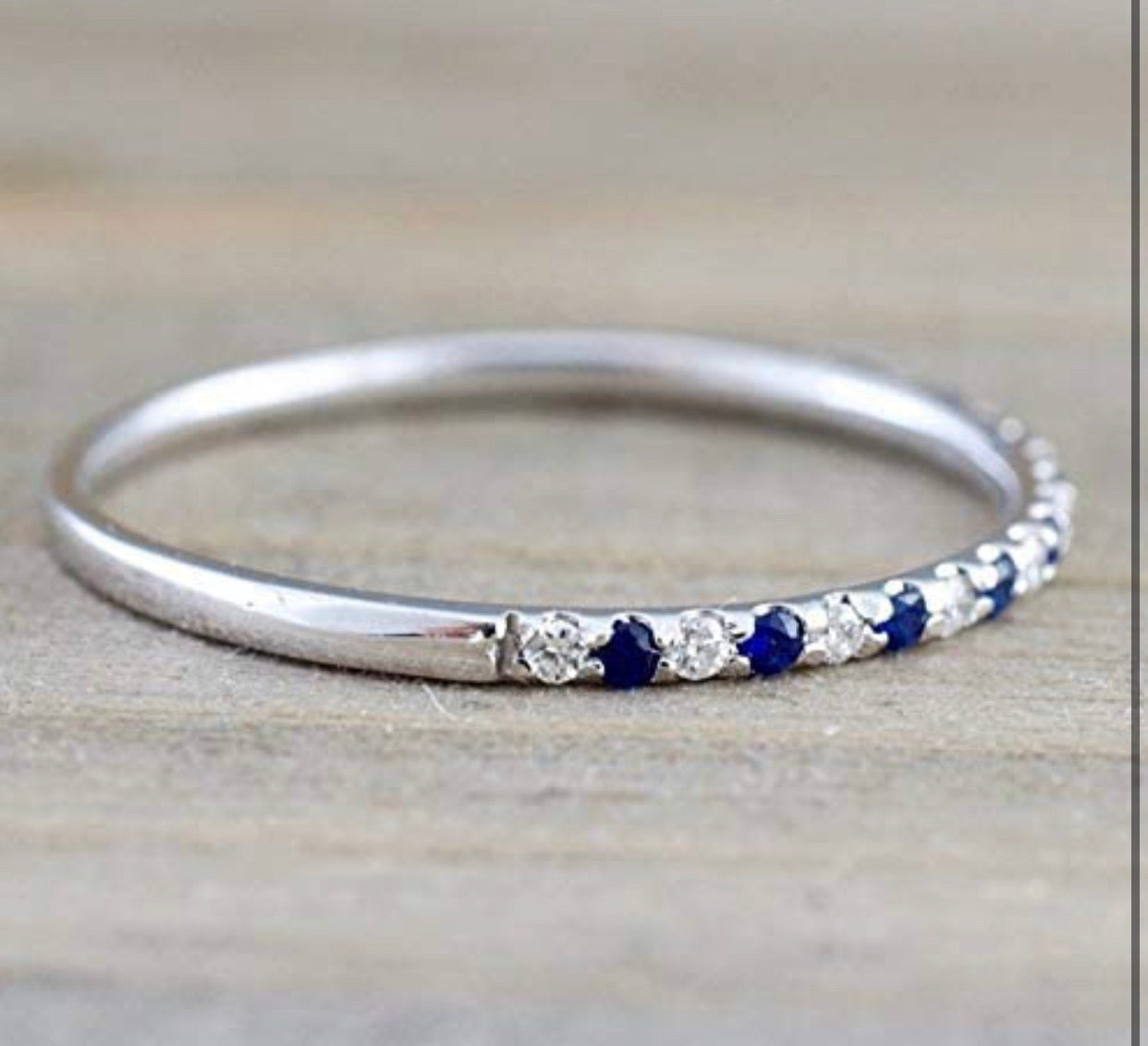 Exquisite 925 Sterling Silver with Platinum Over 0.15Ct ring. - Christina’s unique boutique LLC