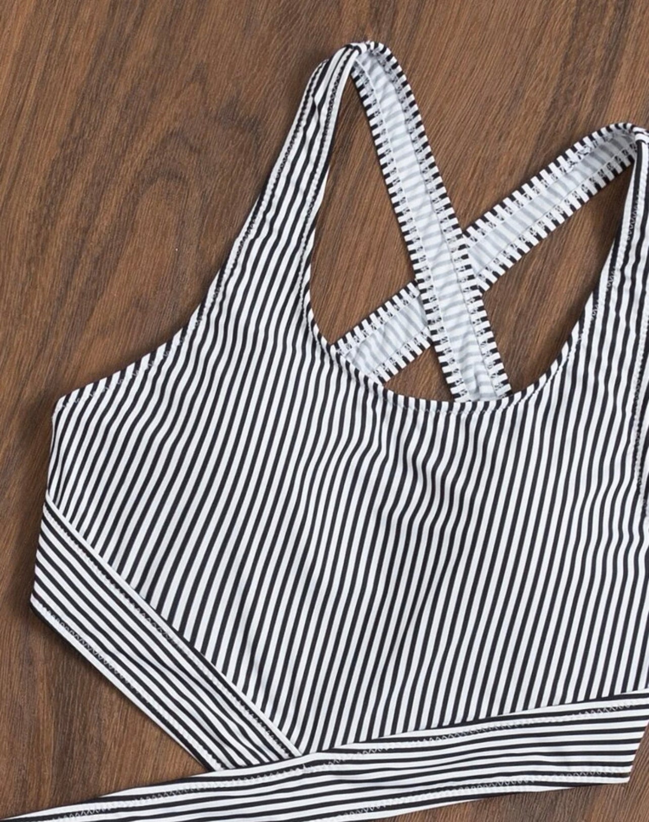 Striped cut out one piece swimsuit