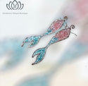 Mermaid tail decor dangle earrings