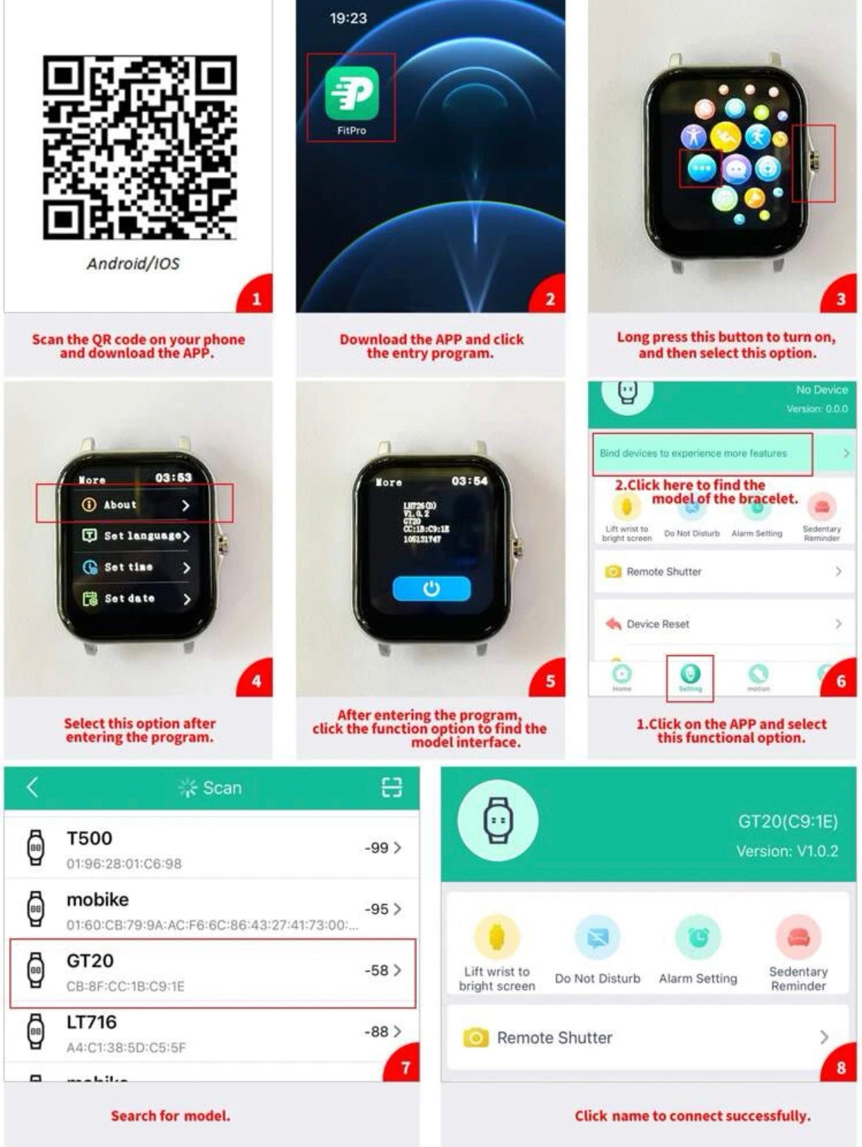 Men’s water resistant heart rate monitoring smart watch