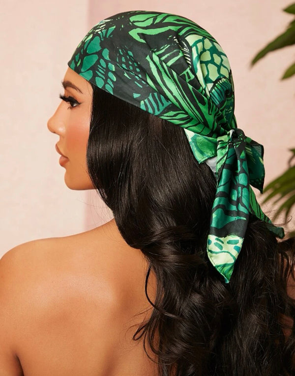 Plant print bandana