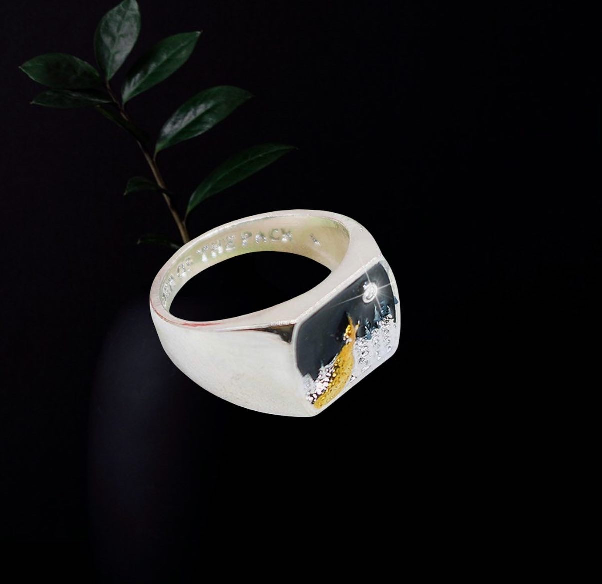 Retro Wolf Fashion Animal Forest Wolf Design Band Men's Ring