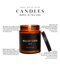 Mulled Cider Candle | Apple, Cinnamon, Cranberries, and Orange Fall Scented Soy Candle
