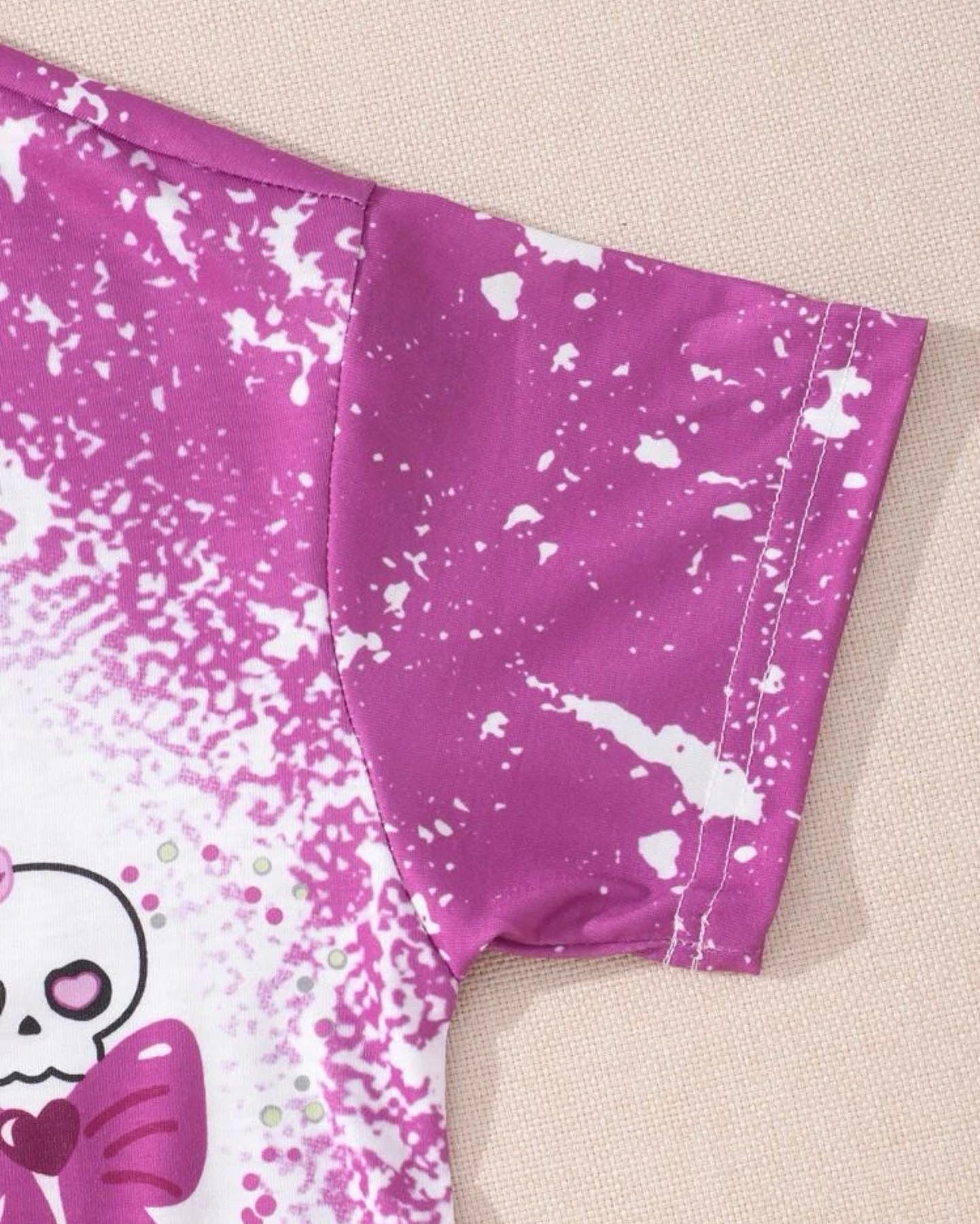 Girls Halloween & Letter Graphic Tee