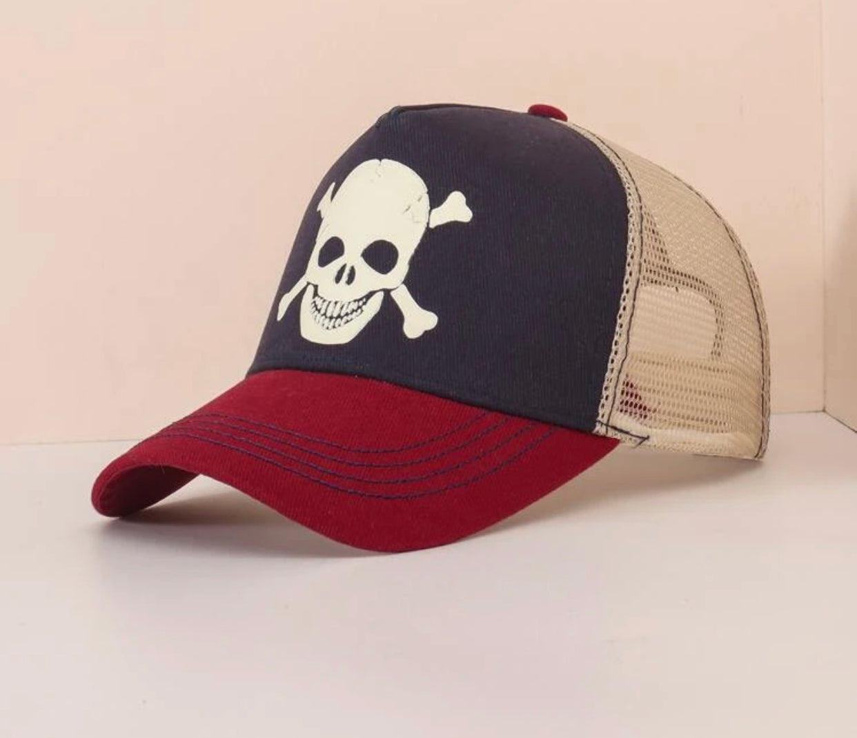 Men’s skull pattern baseball cap - Christina’s unique boutique LLC