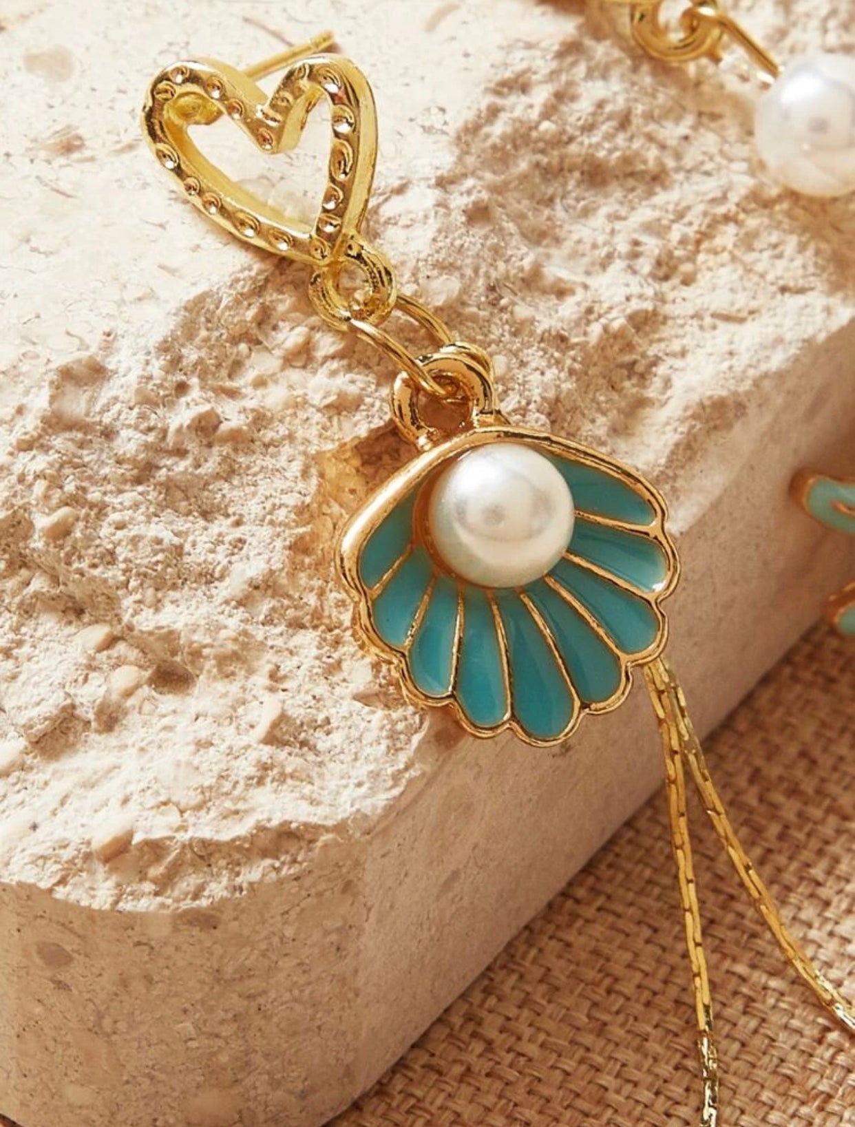 Shell and starfish drop earrings - Christina’s unique boutique LLC