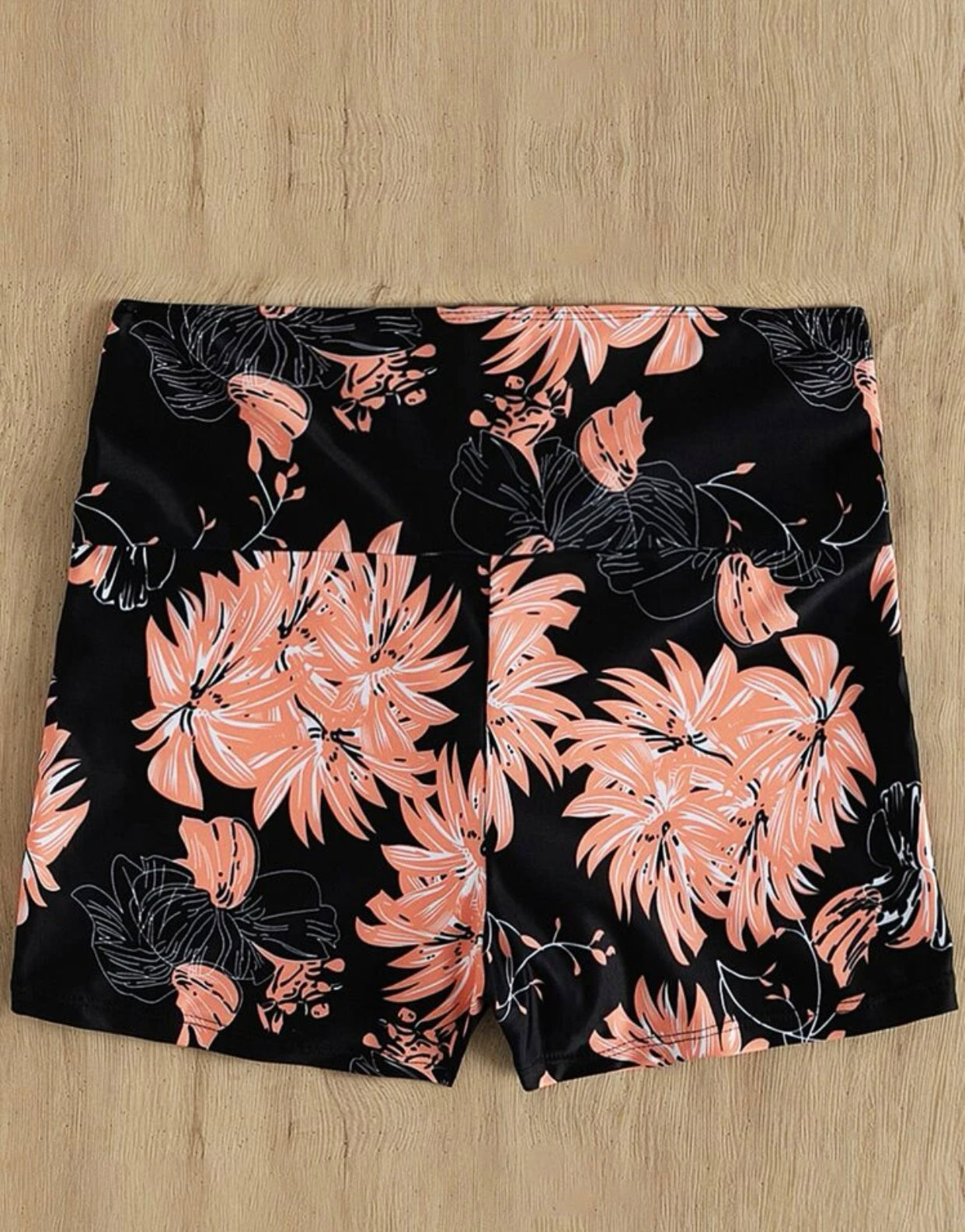 Floral print tie front bikini bottom