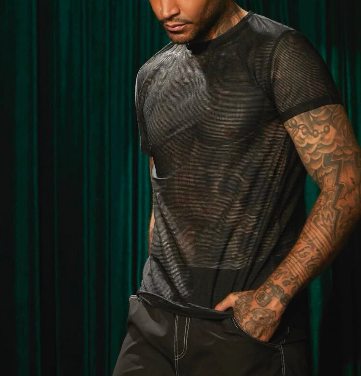 Men’s 1pc sheer tee
