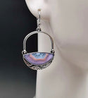 Special purple stone/ geode style statement earrings - Christina’s unique boutique LLC