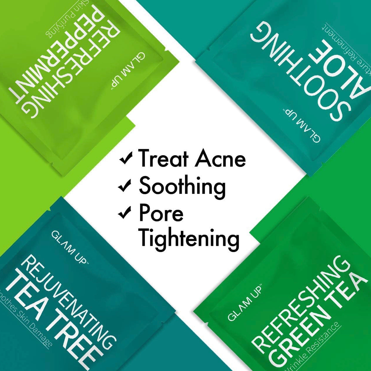 Sheet mask by Glam Up Facial Sheet Mask BTS 12 Combo (Pack of 12)