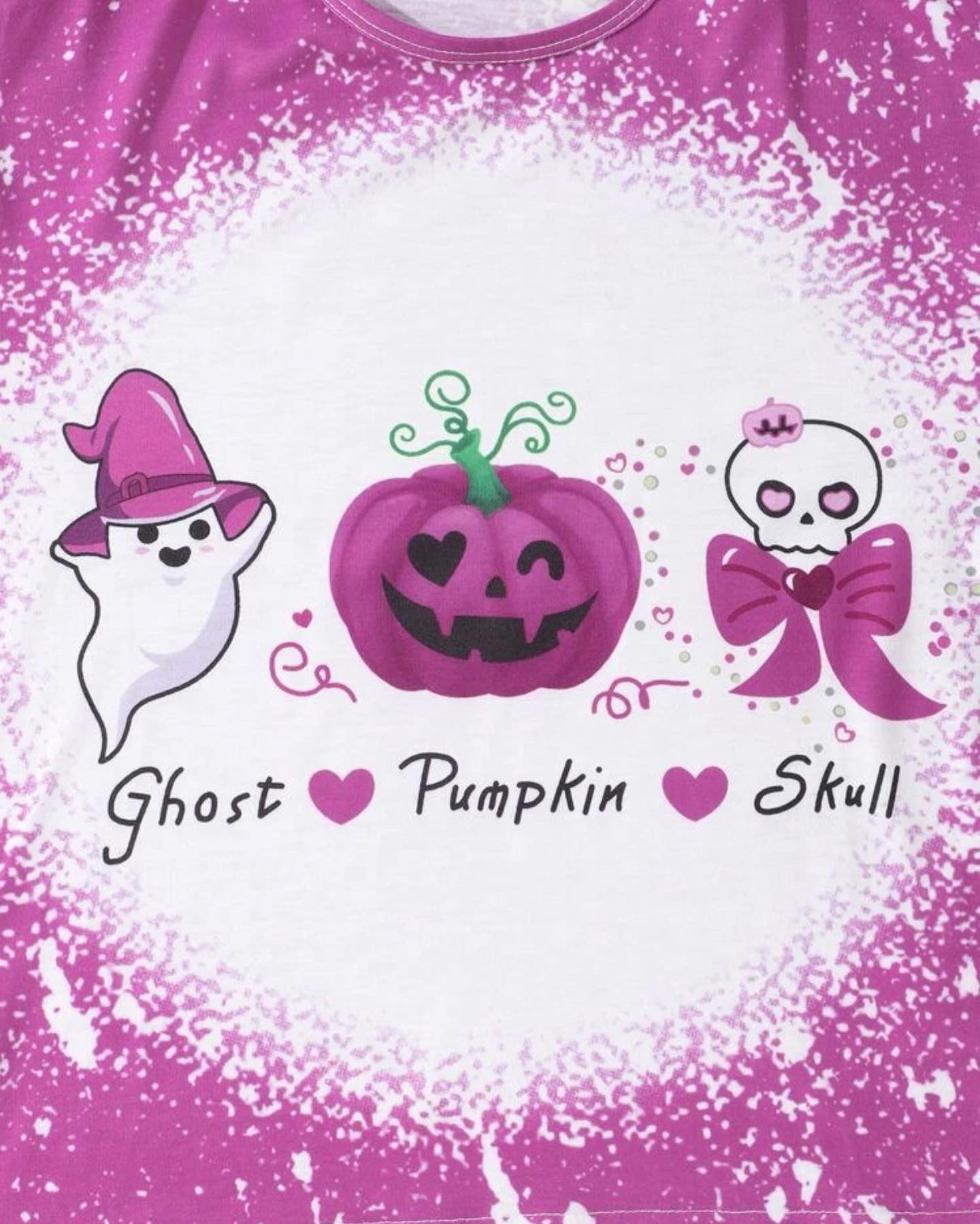 Girls Halloween & Letter Graphic Tee