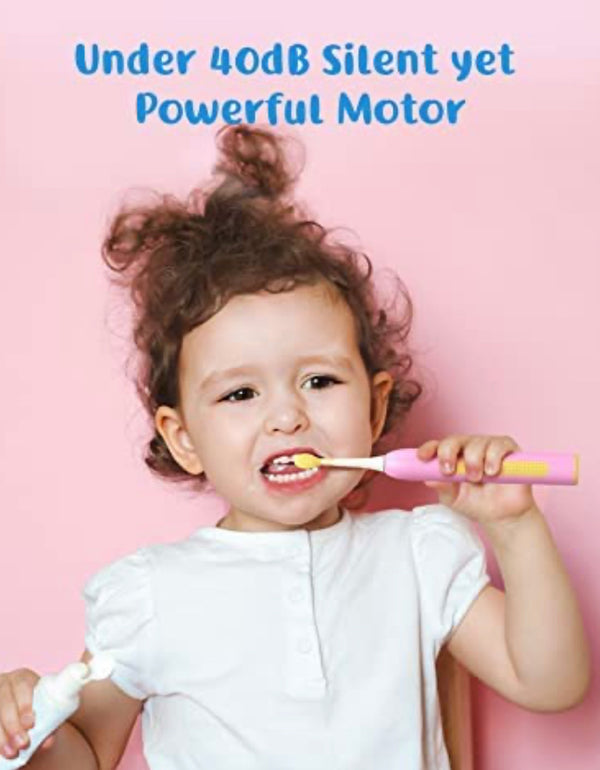 Kids Electric Toothbrushes (Pink-Butterfly)