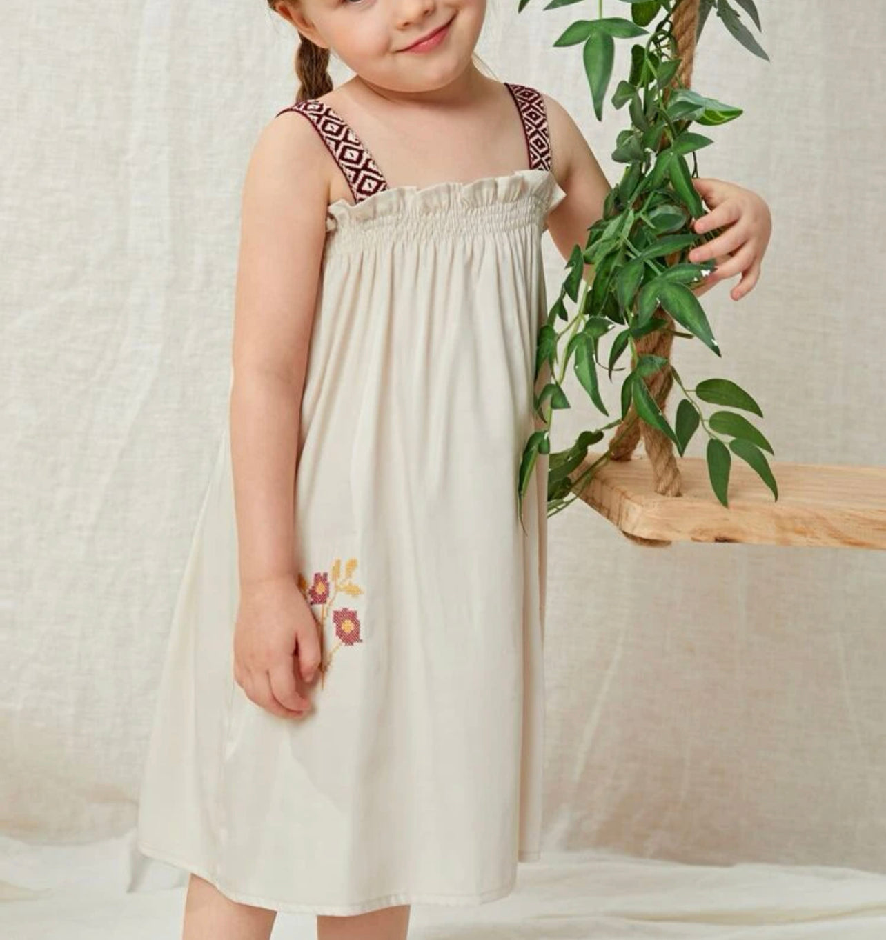 Toddler Girls Confetti Heart Print Flutter Sleeve Tie Side Ruffle Hem Dress