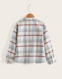 Boys plaid button front shirt