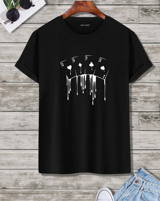 Men’s playing card print tee