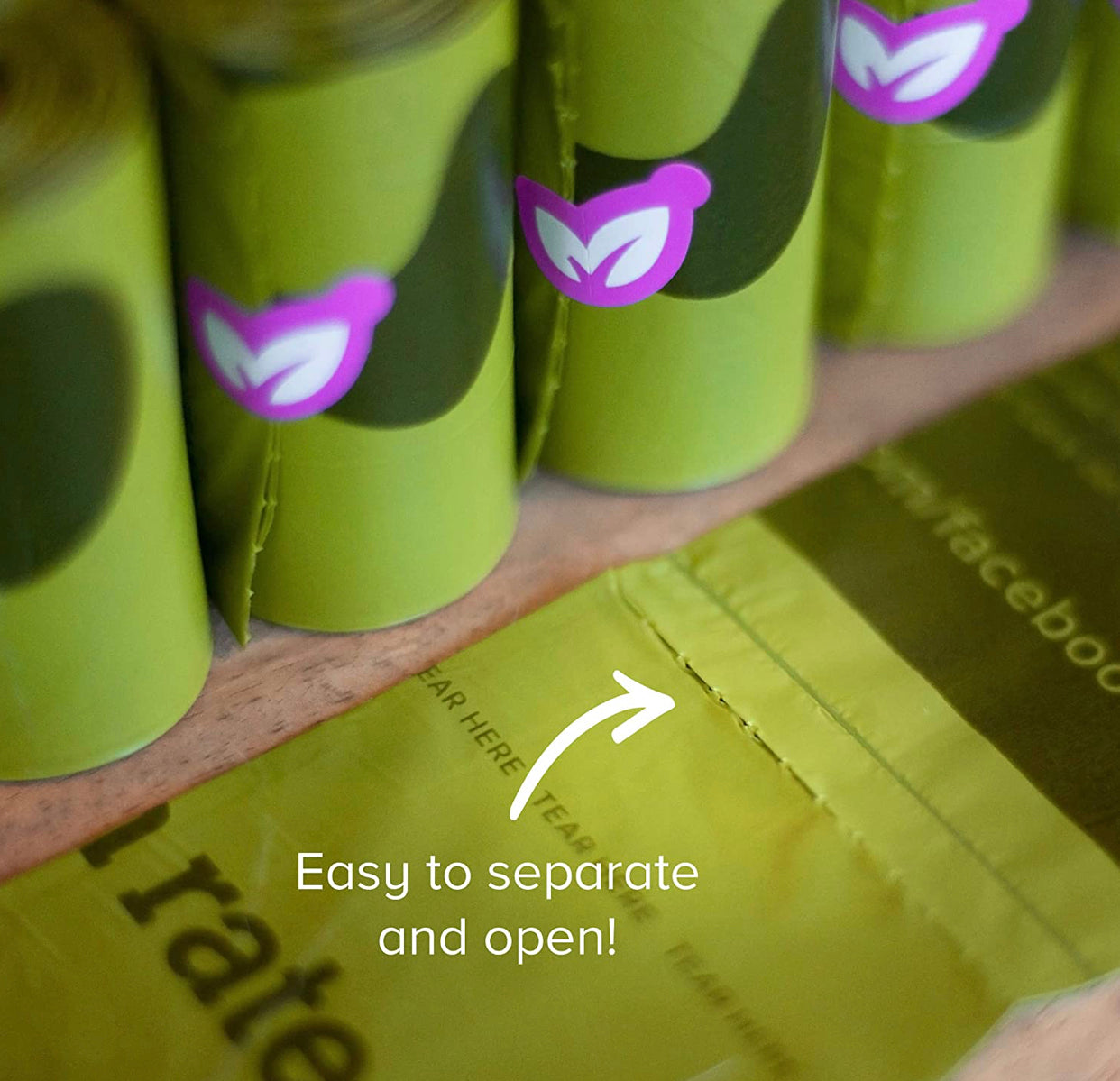 Dog Poop Bags, Extra Thick and Strong Poop Bags for Dogs, Guaranteed Leak-proof, 15 Doggy Bags Per Roll, Each Dog Poop Bag Measures 9 x 13 Inches