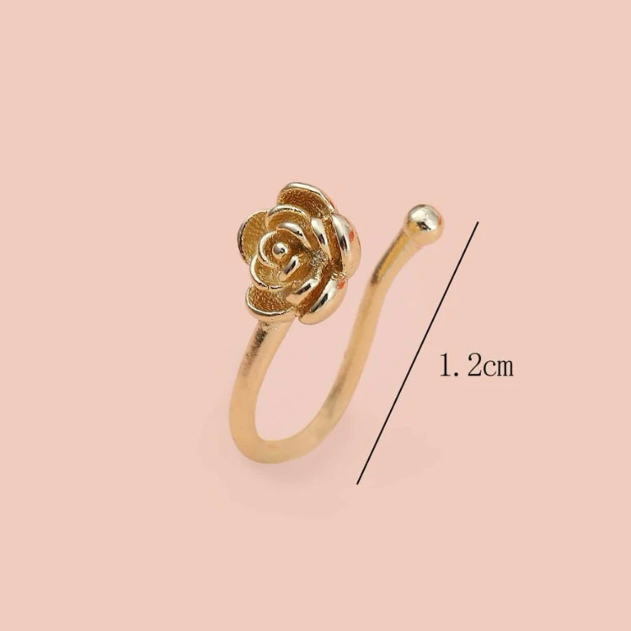 Flower decor nose cuff