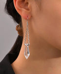 Clear geometric dangle earrings