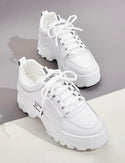 Lace up front chunky sneakers